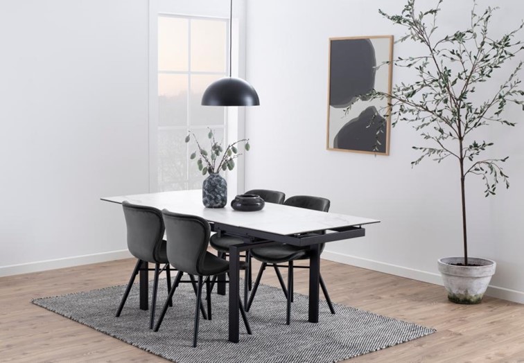 Stół HUDDERSFIELD Biały/Czarny