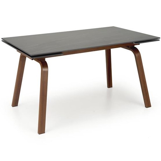 Stół Rozkładany LOZANO (140-200)x76 Orzech/Czarny Marmur