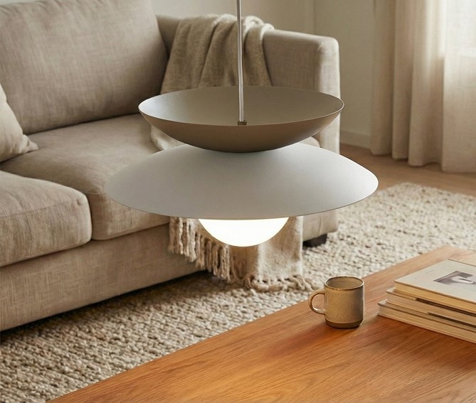 Lampa Wisząca NAGOYA 1 Beżowy/Biały