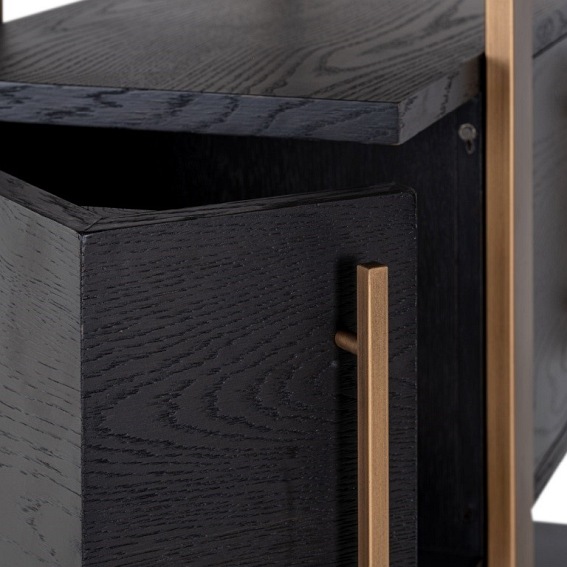 Szafa Ścienna CAMBON Czarny/Naturalny