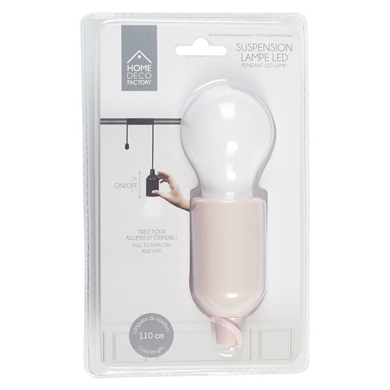 Lampa Wisząca Żarówka Różowy