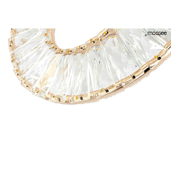 Lampa Ścienna WAVE Złoty/Transparentny