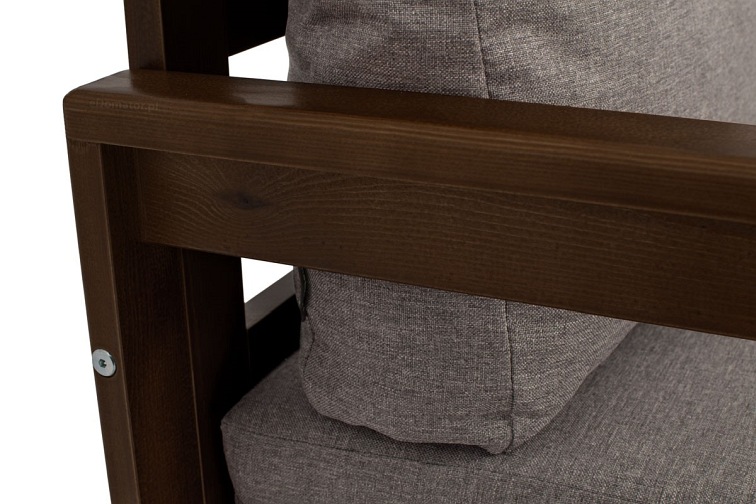 Sofa Ogrodowa MALTA 3-Osobowa Ciemny Brązowy/Grafit