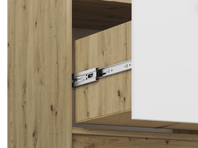 Regał FINI 05 Biały/Szary/Dąb