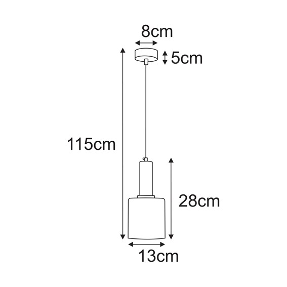 Lampa Wisząca AIGO K-5875 Czarny/Bursztynowy/Złoty