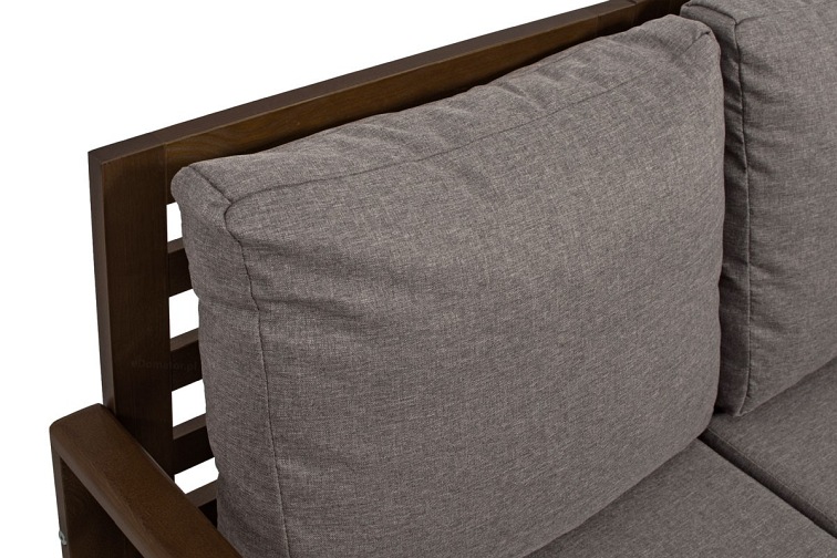 Sofa Ogrodowa MALTA 3-Osobowa Ciemny Brązowy/Grafit