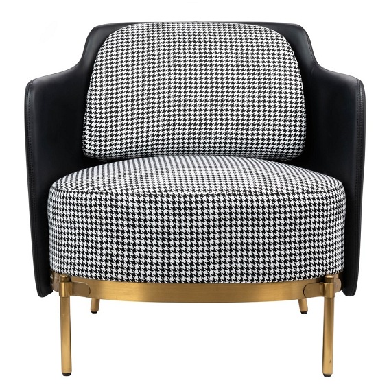 Fotel VENICE Czarny/Złoty