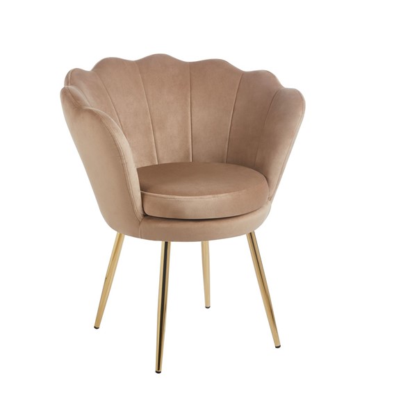 Fotel Velvet FR1-FX Cappuccino/Złoty