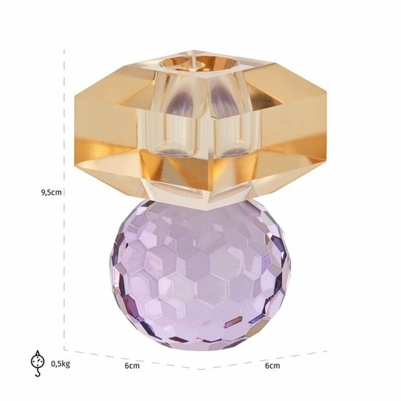 Świecznik MIRNE Fioletowy