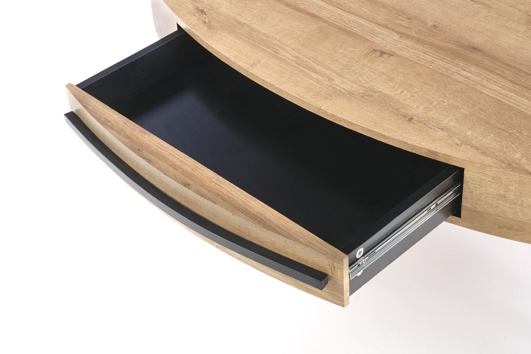 Ława CAROLINA Dąb Złoty/Czarny