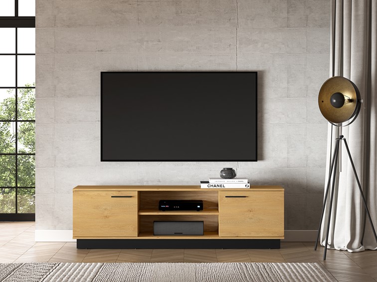 Szafka RTV MODESTO 06 Dąb Stylowy/Czarny