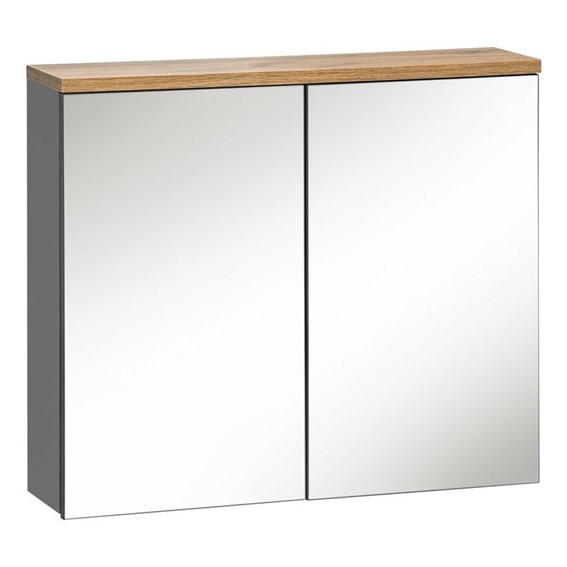 Szafka z Lustrem 2D BALI GRAFIT 841 20x80x70 Czarny