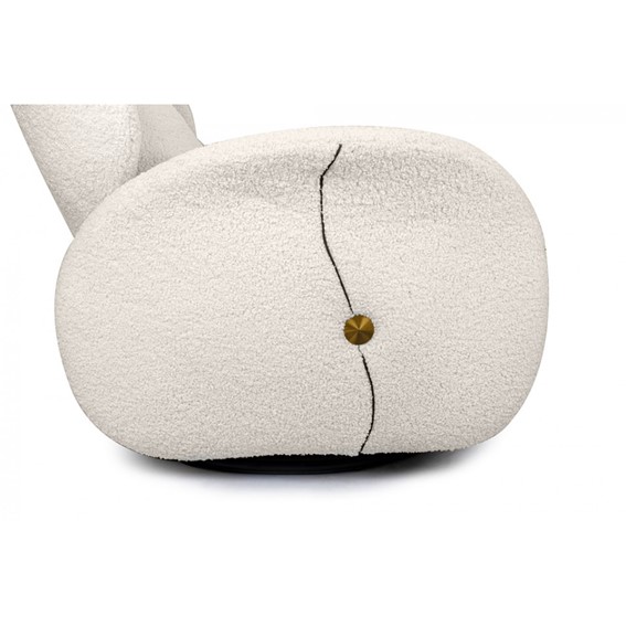 Fotel Obrotowy TAPE TEDDY Biały/Czarny