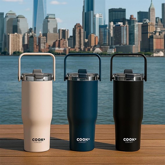 Kubek Termiczny NEW YORK 900 ml Beżowy