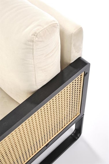 Fotel Wypoczynkowy ILARIO Czarny/Beżowy