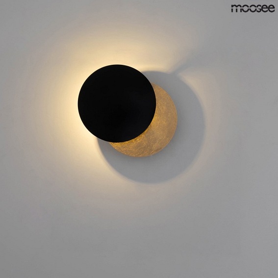 Lampa Ścienna ECLISE Złoty/Czarny