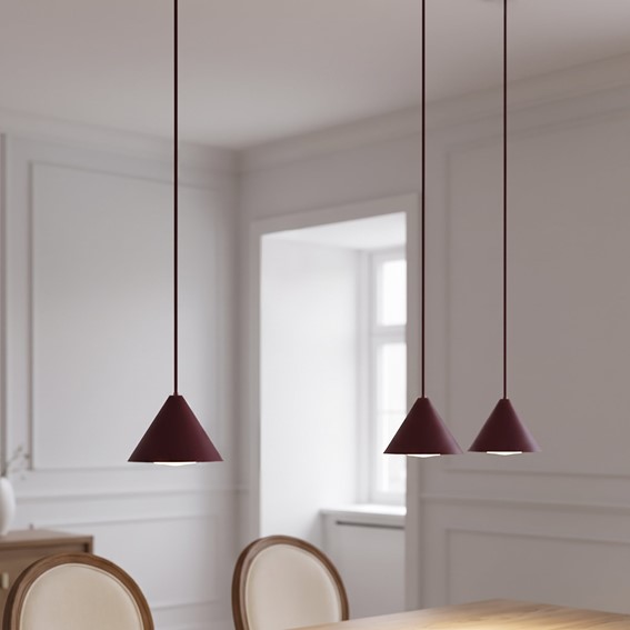 Lampa Wisząca ELIT 3 Burgundowy
