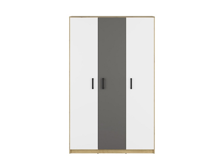 Szafa FINI 02 Biały/Szary/Dąb