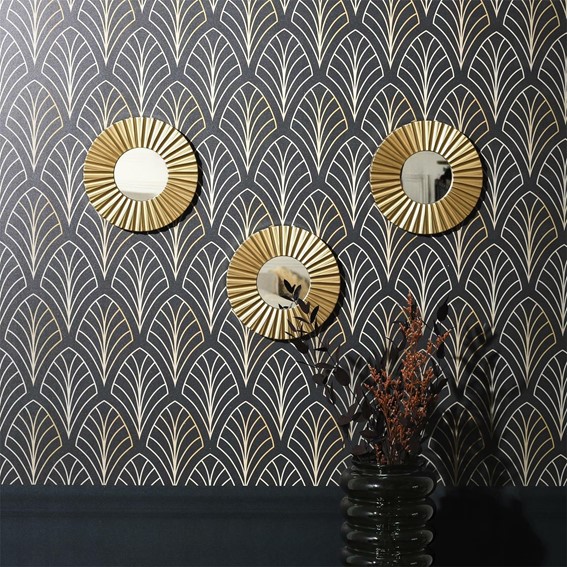 Zestaw 3 Luster Origami Złoty