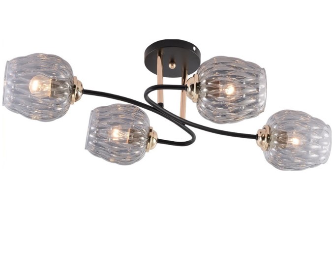 Żyrandol MARIAH 4 Czarny/Złoty