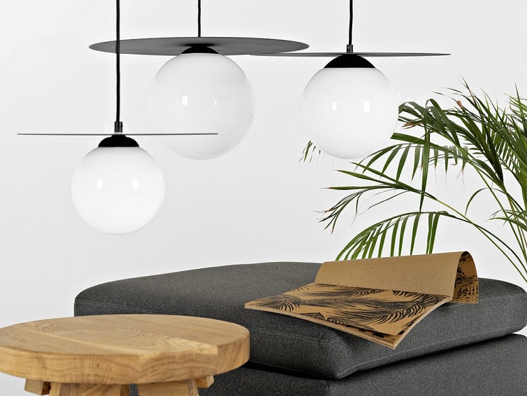 Lampa wisząca SKIVA BALL M – czarny