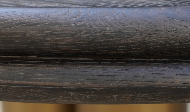 Stół MACARON fi130 Naturalny/Złoty