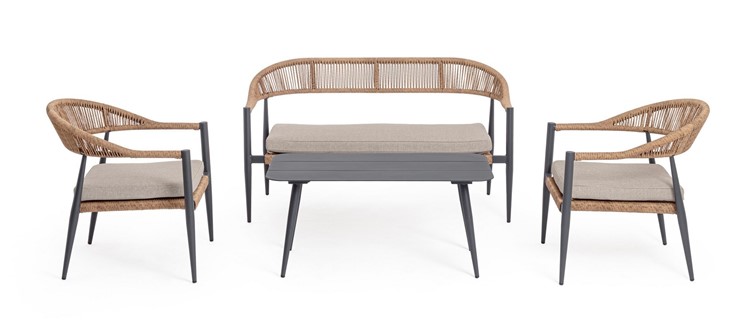 Zestaw Ogrodowych JANDIA Szary/Beż