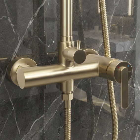 Zestaw Natryskowy ONTARIO Złoty Szczotkowany