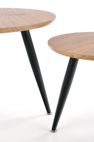 Zestaw 2 Ław Mentona 2 40x41 59x48 Dąb Złoty/Czarny