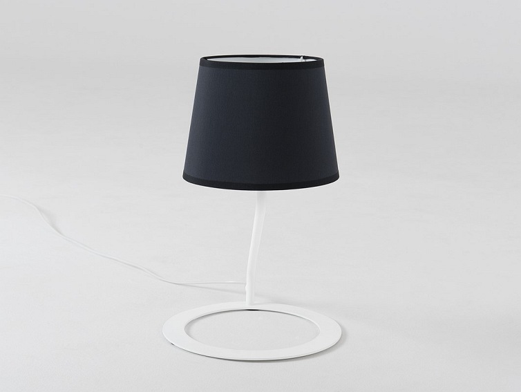Lampa stołowa SHADE TABLE –klosz czarny,biały