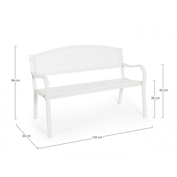 Ławka Ogrodowa LIZETTE Biały