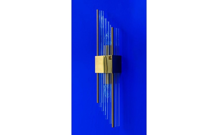 Lampa Ścienna SLANT Złoty/Transparentny