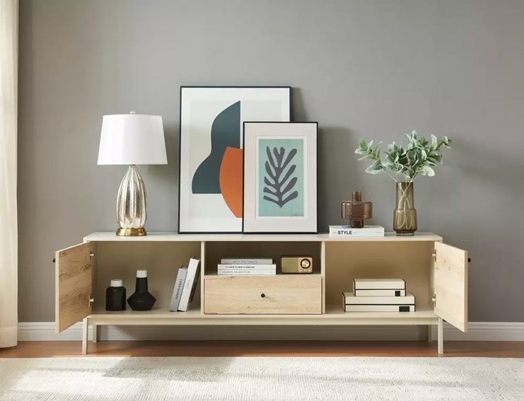 Szafka RTV FROST RTV1 Biały/Dąb Alpejski