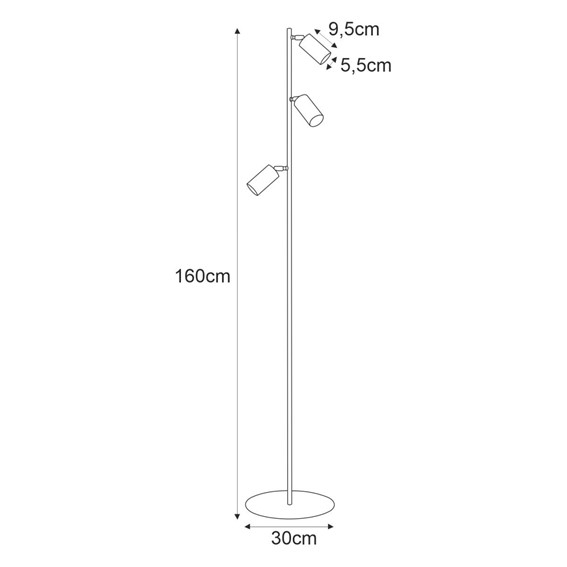 Lampa Podłogowa MATI K-5825 Beż/Złoty