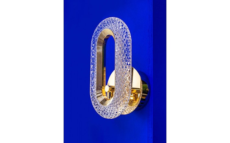 Lampa Ścienna JEWEL Złoty/Transparentny