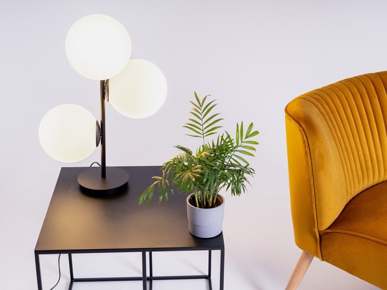 Lampa Stołowa Bobler 40x40x52 Czarny