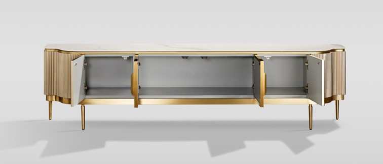 Komoda RTV STILIG ST905 Beż/Złoty