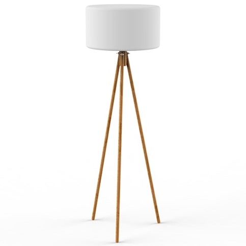 Lampa Podłogowa CHLOE 140 SOLAR SMARTTECH Naturalny/Biały