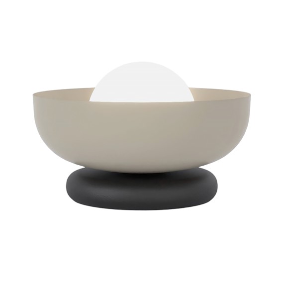 Lampa Nocna OZZY LN1 Czarny/Beżowy