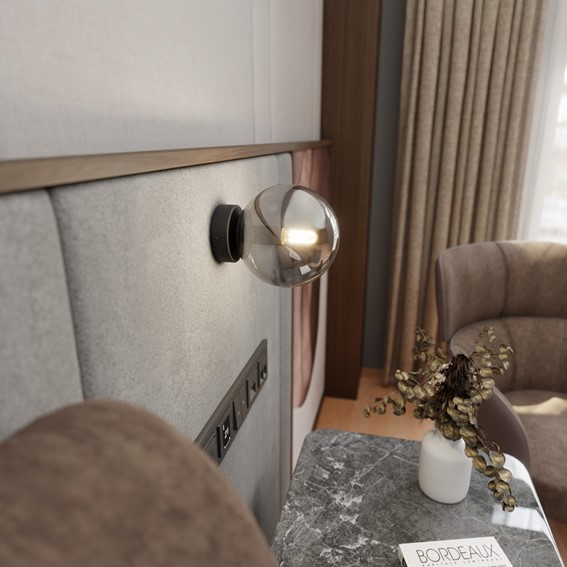 Kinkiet ROSSI K1 Czarny/Grafitowy