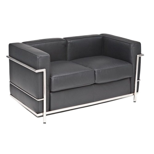 Sofa 2-osobowa KUBIK Czarny