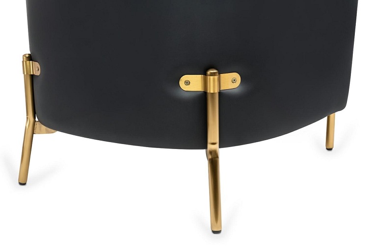 Fotel VENICE Czarny/Złoty