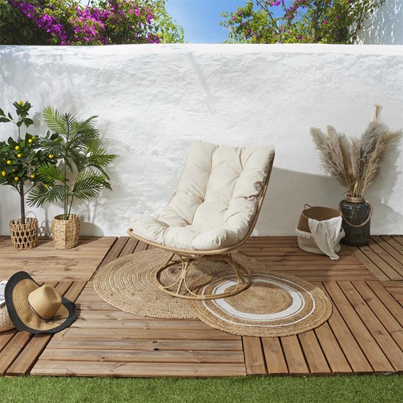 Fotel Ogrodowy PETRA Beżowy