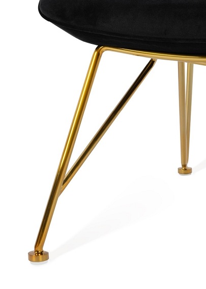 Fotel Shrimp Velvet 83x86x104 Czarny/Złoty