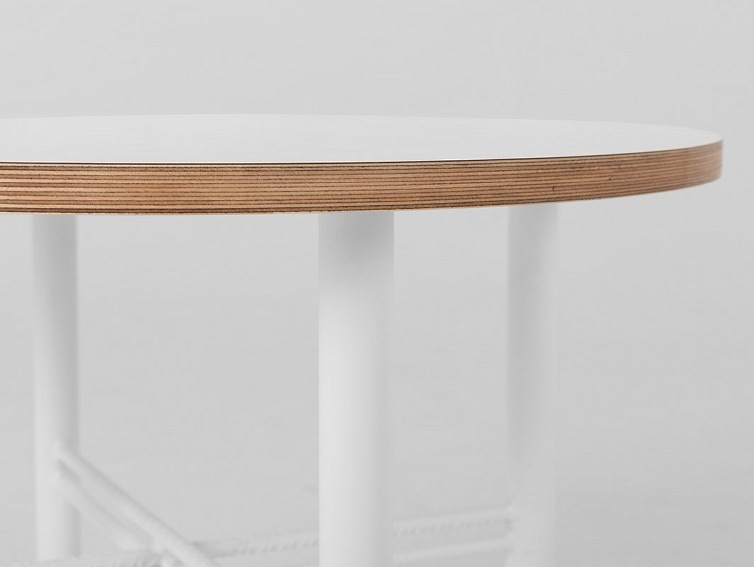 Stolik Kawowy PENTO 60 Biały/Naturalny