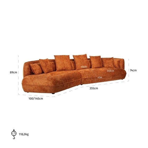 Sofa RODINA Pomarańczowy