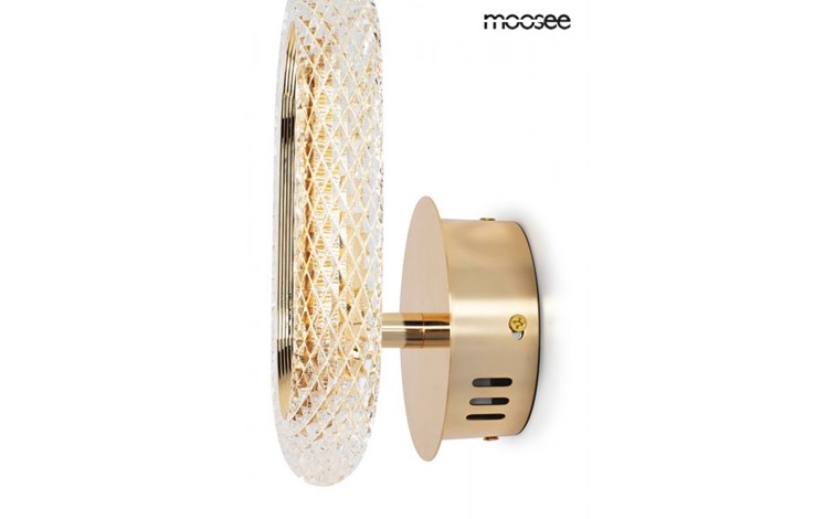 Lampa Ścienna JEWEL Złoty/Transparentny