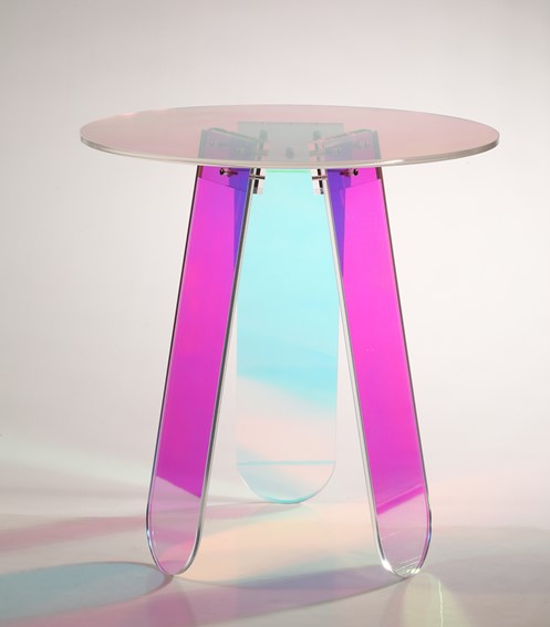 Stolik MODIG M75-45 fi45 Wielokolorowy/Transparentny