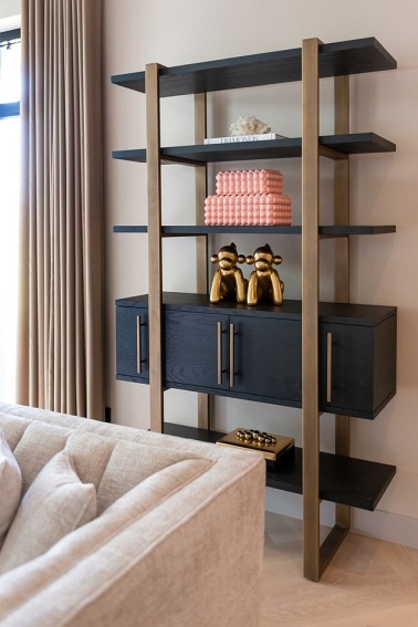 Szafa Ścienna CAMBON Czarny/Naturalny