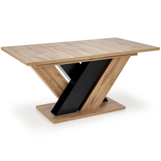 Stół Rozkładany BRANDON (160-200)x90 Czarny/Dąb Wotan